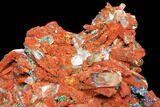 Malachite and Azurite with Limonite Encrusted Quartz - Morocco #132587-1